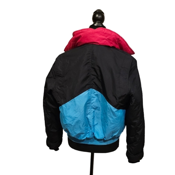 Inside Edge Polyester Filled Black Pink Blue Nylon High Neck Jacket Size S - Picture 5 of 11